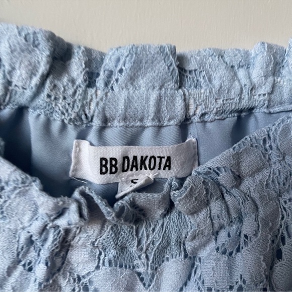 BB Dakota Blue Ruched Off-Shoulder Dress Small - Picture 2 of 3